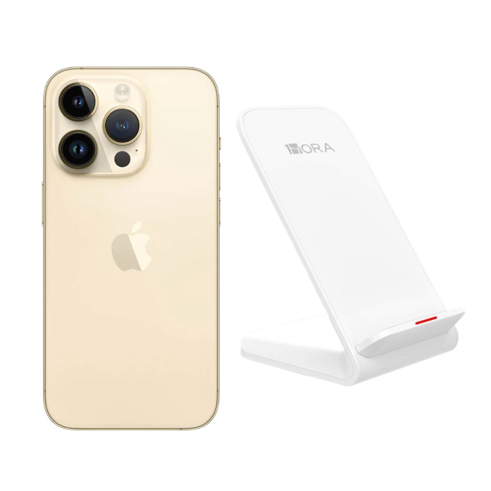 iPhone 14 Pro Max 128GB Dorado CHIP Reacondicionado Grado A + Base Cargador